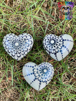 Set of 3 Dot Heart Rocks