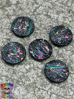 Set of 5 Metallic Splatter Magnets