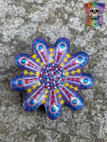 Metallic Purple Flower Magnet