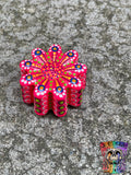 Neon Pink Blacklight Flower Magnet